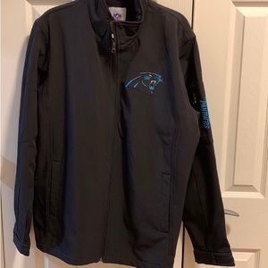 Preowned Carolina Panthers Men’s Jacket XL Soft Shell Black NFL Apparel